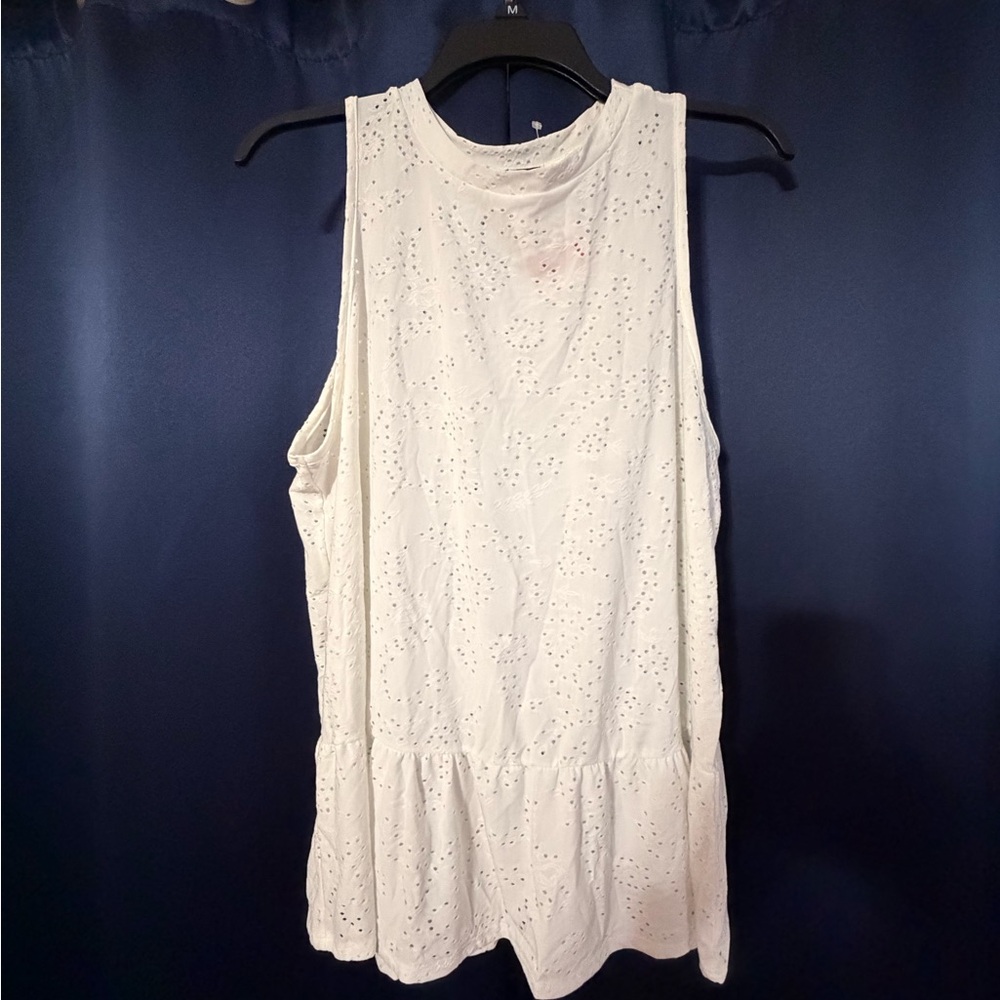 Marshalls White Eyelet Tank Top